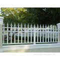 arts and crafts iron fence with finials